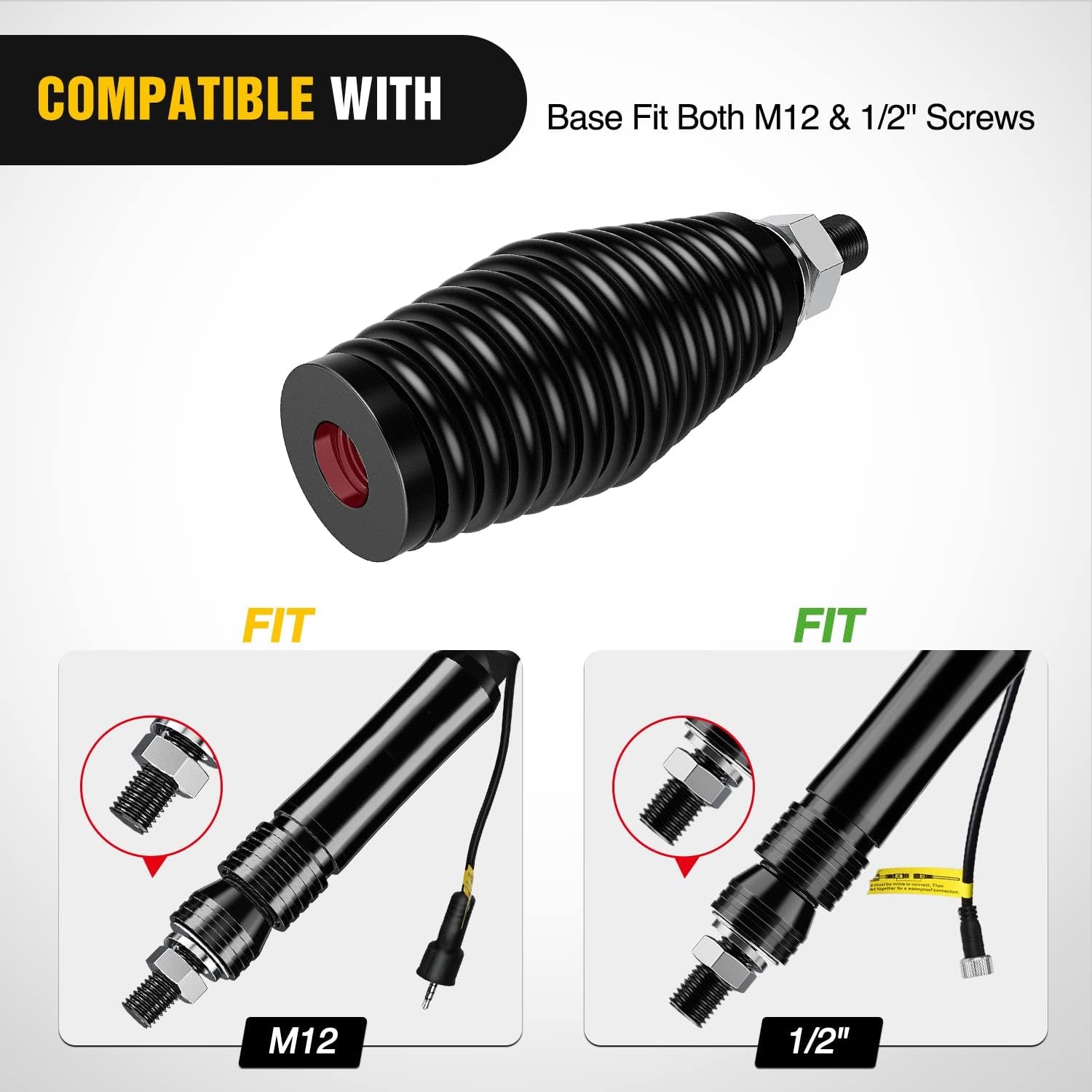 2Pcs Heavy Duty Barrel Spring Mounting Base for Whip Light