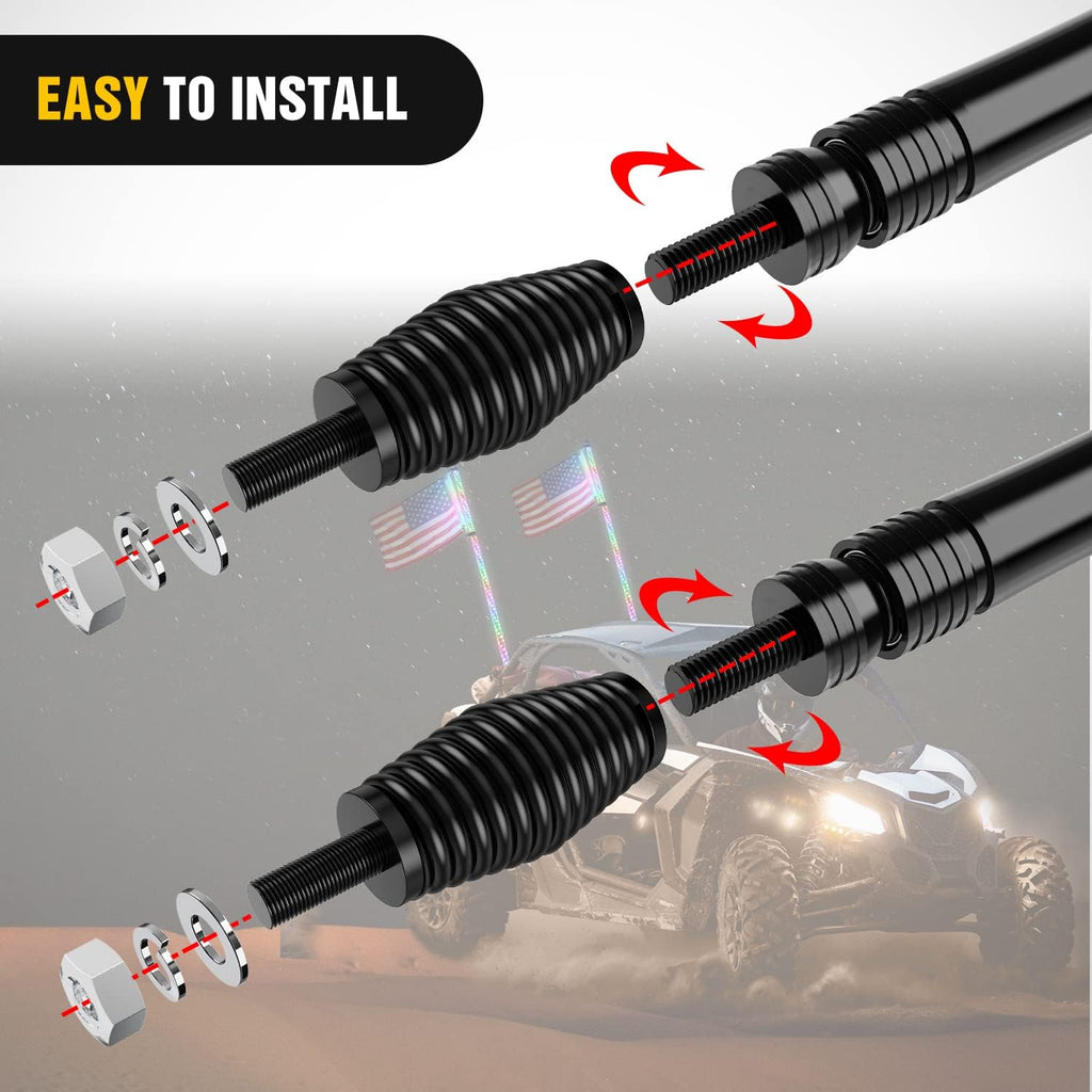 2Pcs Heavy Duty Barrel Spring Mounting Base for Whip Light