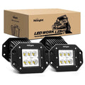 4.8 Inch 18W Flush Mount Flood LED Work Lights (2 Pairs)