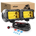 Nilight - Zh304 Led Light Bar 2Pcs 5Inch 72W 10800Lumens Yellow Flood