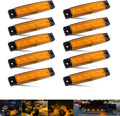 10Pcs LED Rock Lights Waterproof 3.8" Amber Underglow Kit, Fender Wheel Well, Car Exterior Side Marker for Wrangler, Snowmobile, Truck, Golf Cart, RV, SUV, Offroad