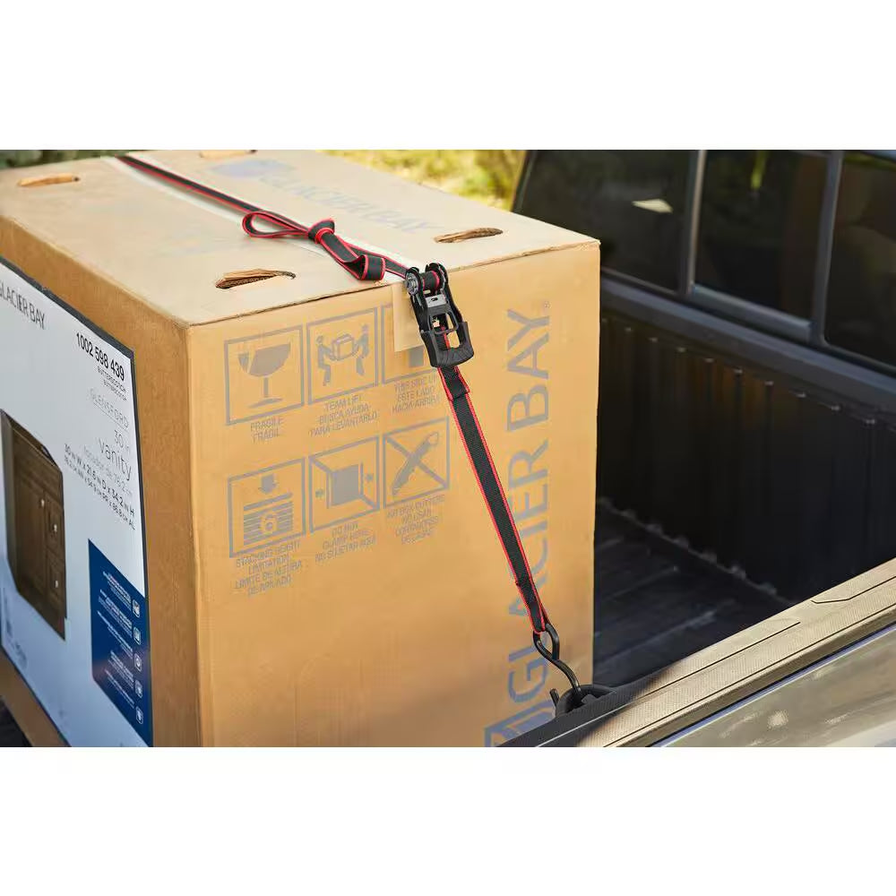 12 Ft. X 1 In. Ratchet Tie-Down Straps with S-Hook (4-Pack)