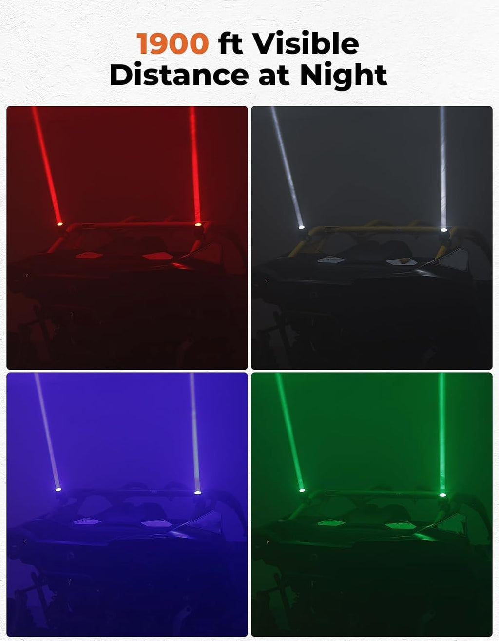 Whipless LED Whip Lights W/Mounts