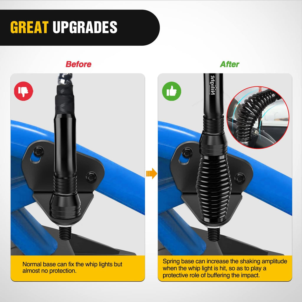 2Pcs Heavy Duty Barrel Spring Mounting Base for Whip Light