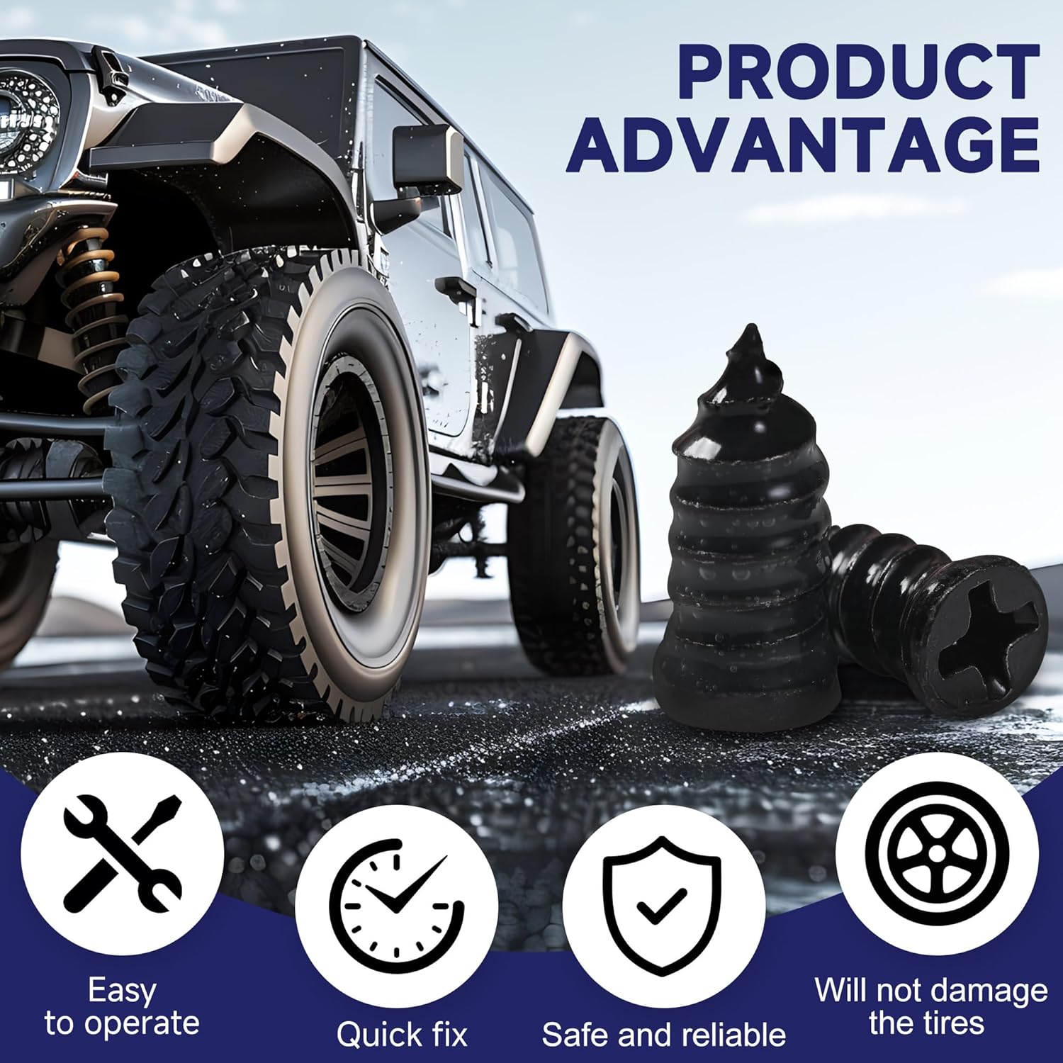 60 Pcs Tire Repair Screws Quick Repair