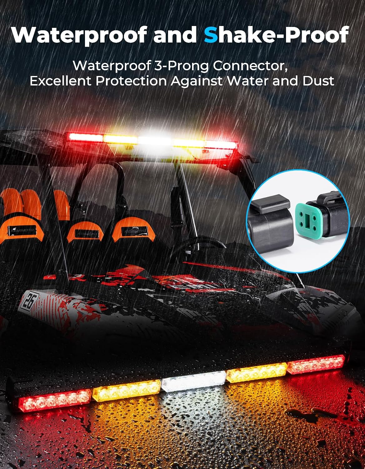 30” UTV Chase Light Bar – LED Brake/Turn/Reverse – Universal Fit