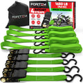 Tie down Strap Set 1650Lb Break Strength, 4 Pack 15Ft X 1In