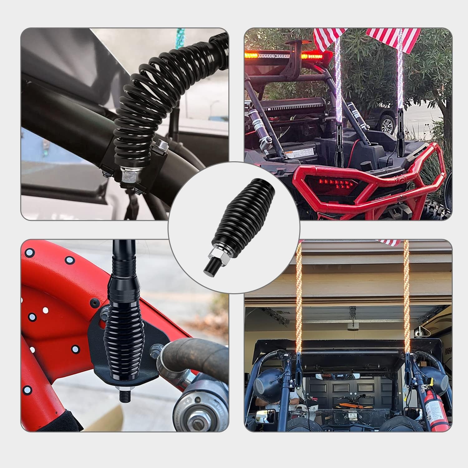 2Pcs Heavy Duty Barrel Spring Mounting Base for Whip Light