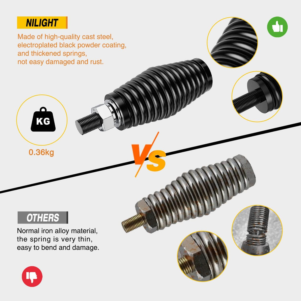 2Pcs Heavy Duty Barrel Spring Mounting Base for Whip Light